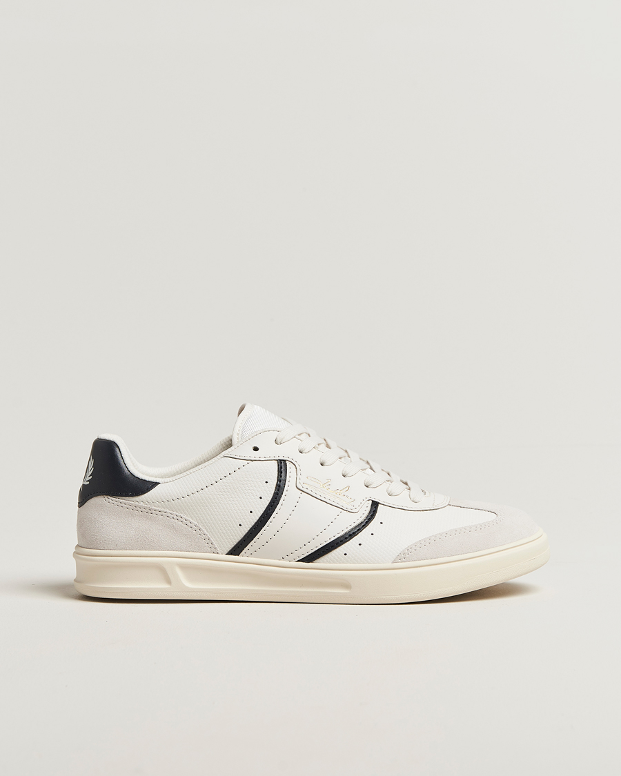 Heren | Sneakers | Fred Perry | B4 Leather/Suede Sneaker Snow White