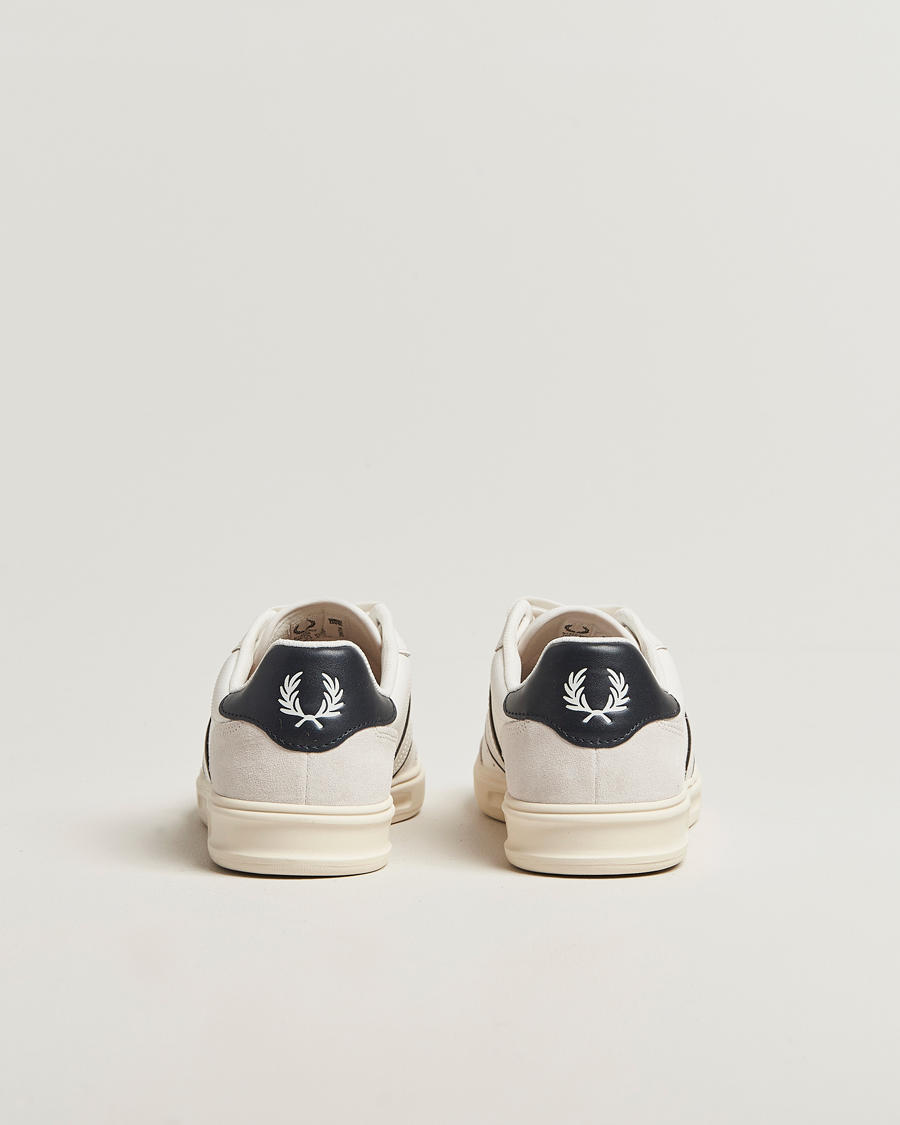 Heren | Sneakers | Fred Perry | B4 Leather/Suede Sneaker Snow White