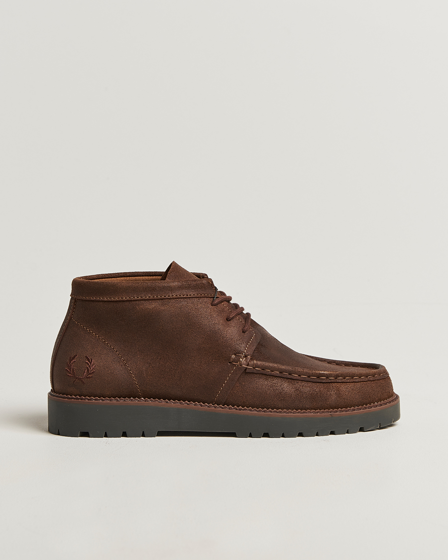 Heren | Laarzen | Fred Perry | Kenny Waxed Suede Chukka Boot Burnt Tobacco