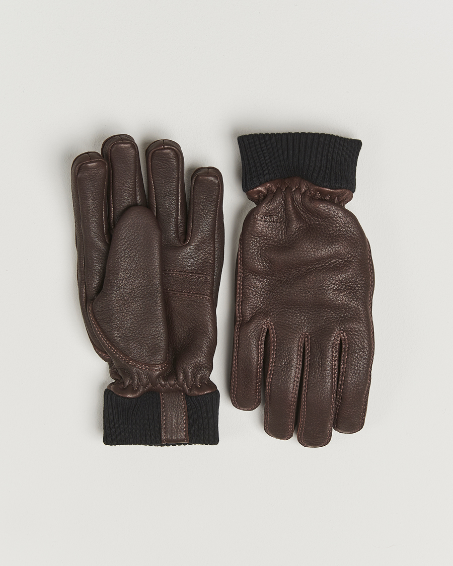 Heren | Handschoenen | Hestra | Tore Deerskin Primaloft Lined Glove Chocolate