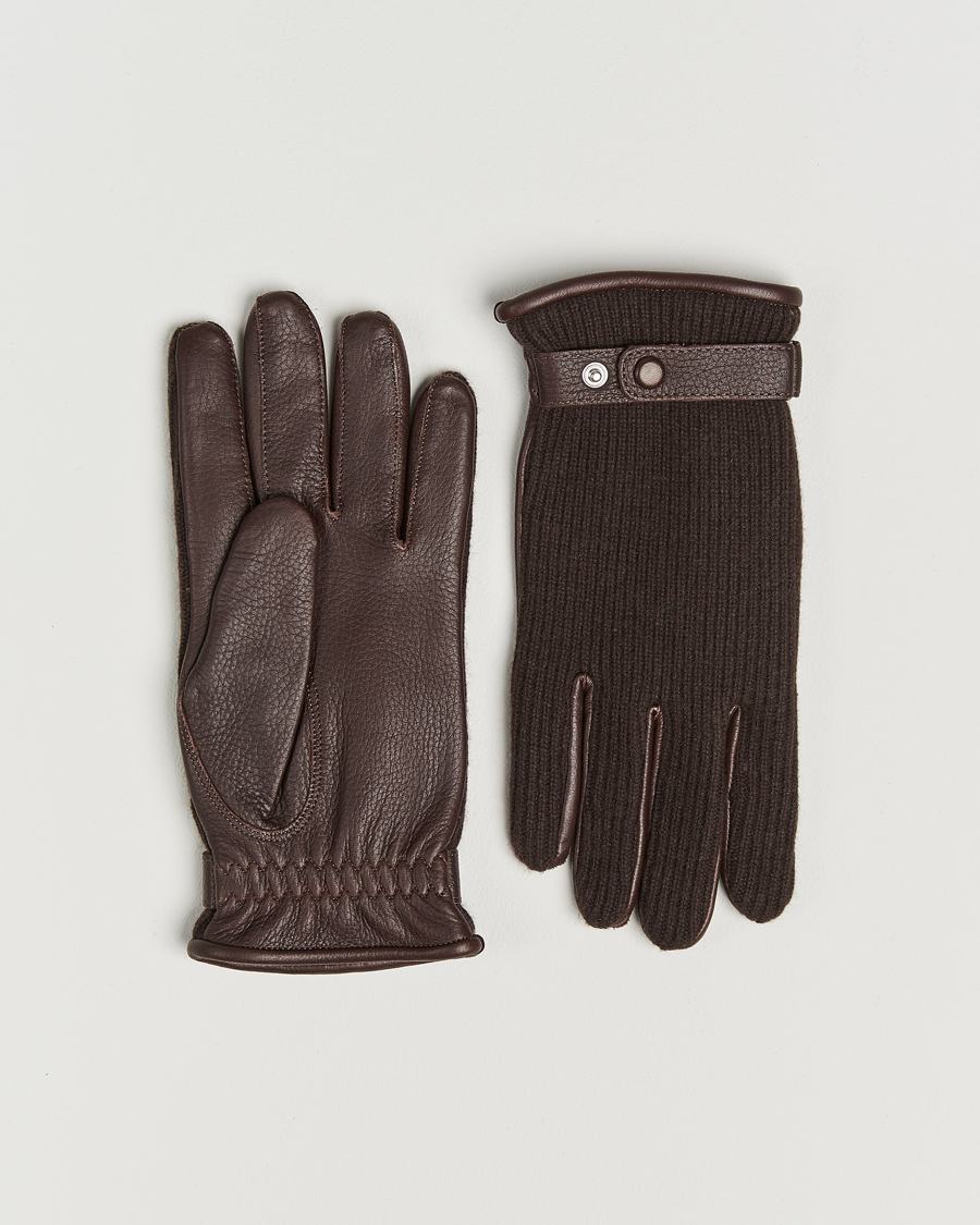 Heren | Handschoenen | Hestra | Christopher Cashmere/Elkskin Glove Espresso