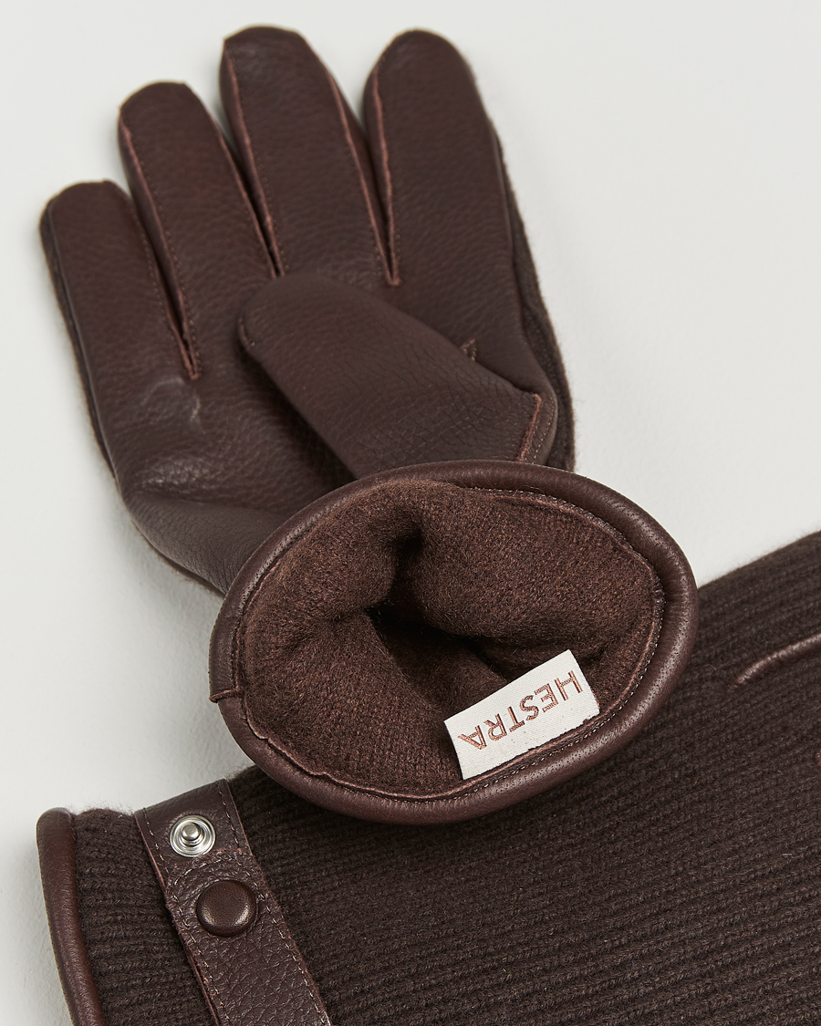 Heren | Handschoenen | Hestra | Christopher Cashmere/Elkskin Glove Espresso