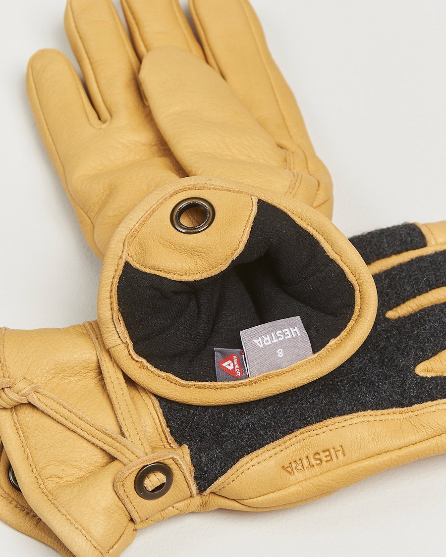 Heren | Handschoenen | Hestra | Daniel Wool/Goat Leather Glove Charcoal/Tan