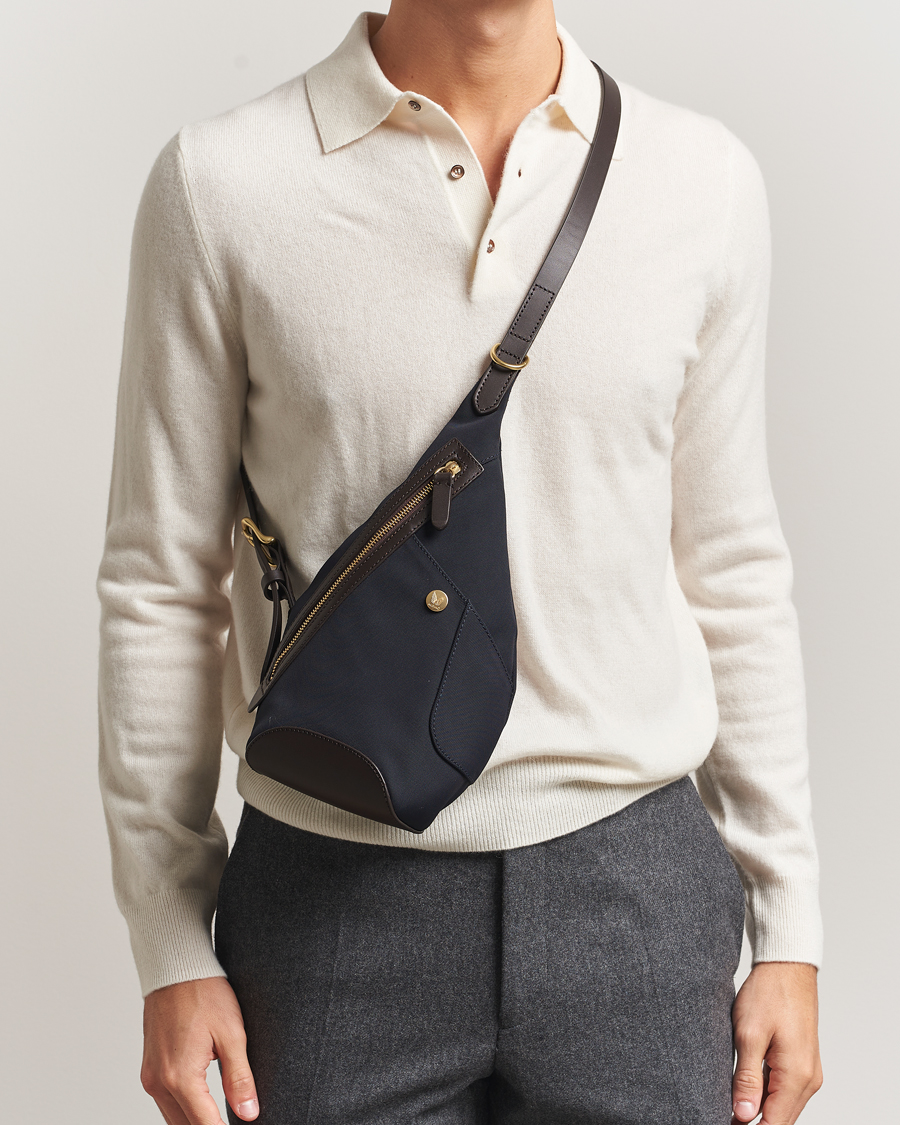 Heren | Tassen | Mismo | M/S Drop Crossbody Bag Navy/Dark Brown