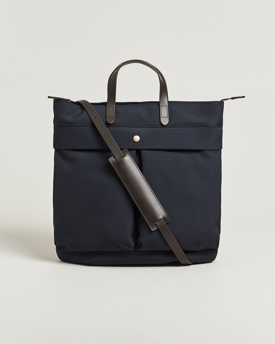 Heren | Tassen | Mismo | M/S Helmet Tote Bag Navy/Dark Brown