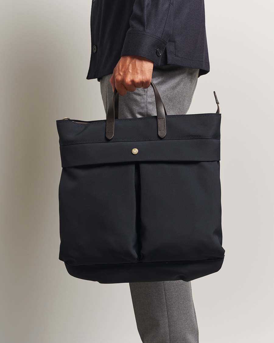 Heren | Tassen | Mismo | M/S Helmet Tote Bag Navy/Dark Brown