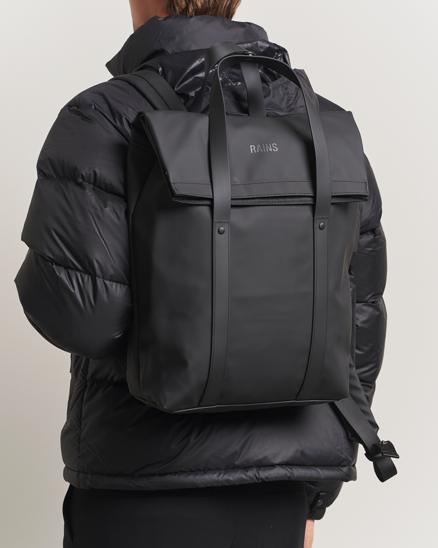 Heren | Tassen | RAINS | 2 Way Tote Backpack Black