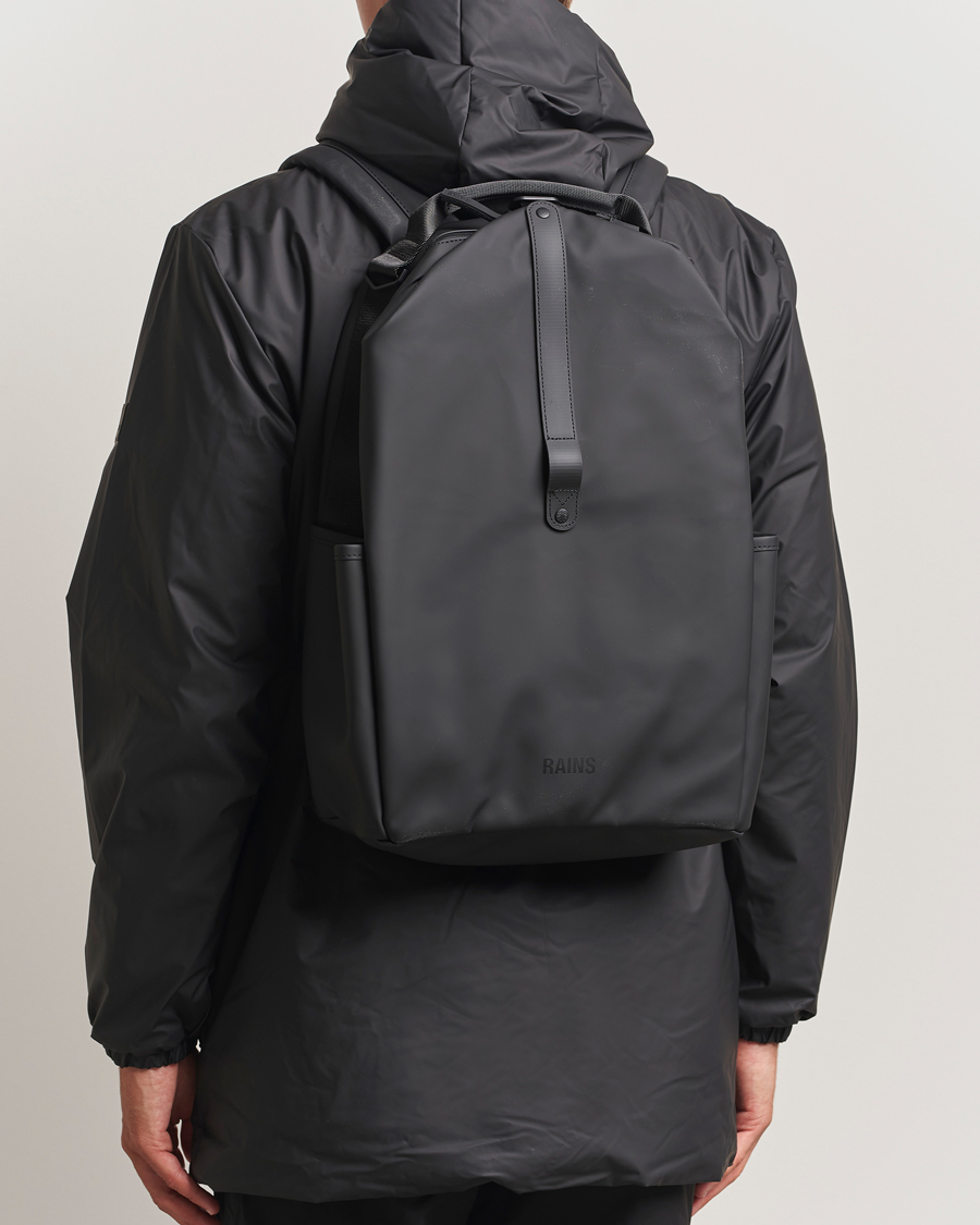 Heren | Tassen | RAINS | Clip Front Backpack Black