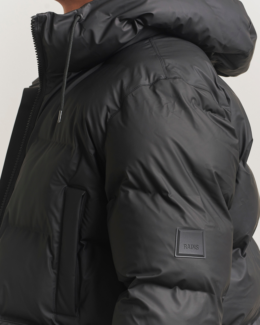 Heren | Jassen | RAINS | Alta Long Puffer Cargo Jacket Black