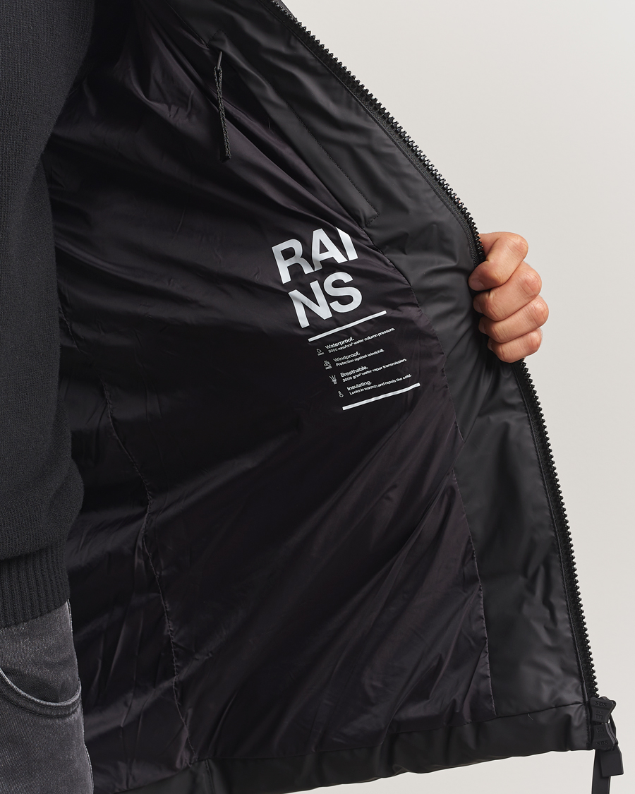 Heren | Jassen | RAINS | Alta Long Puffer Cargo Jacket Black