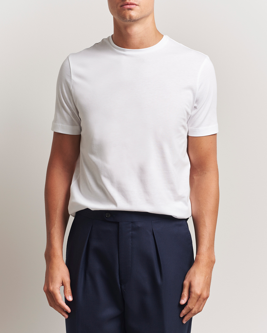 Heren | T-shirts | Stenströms | Supima Cotton T-Shirt White