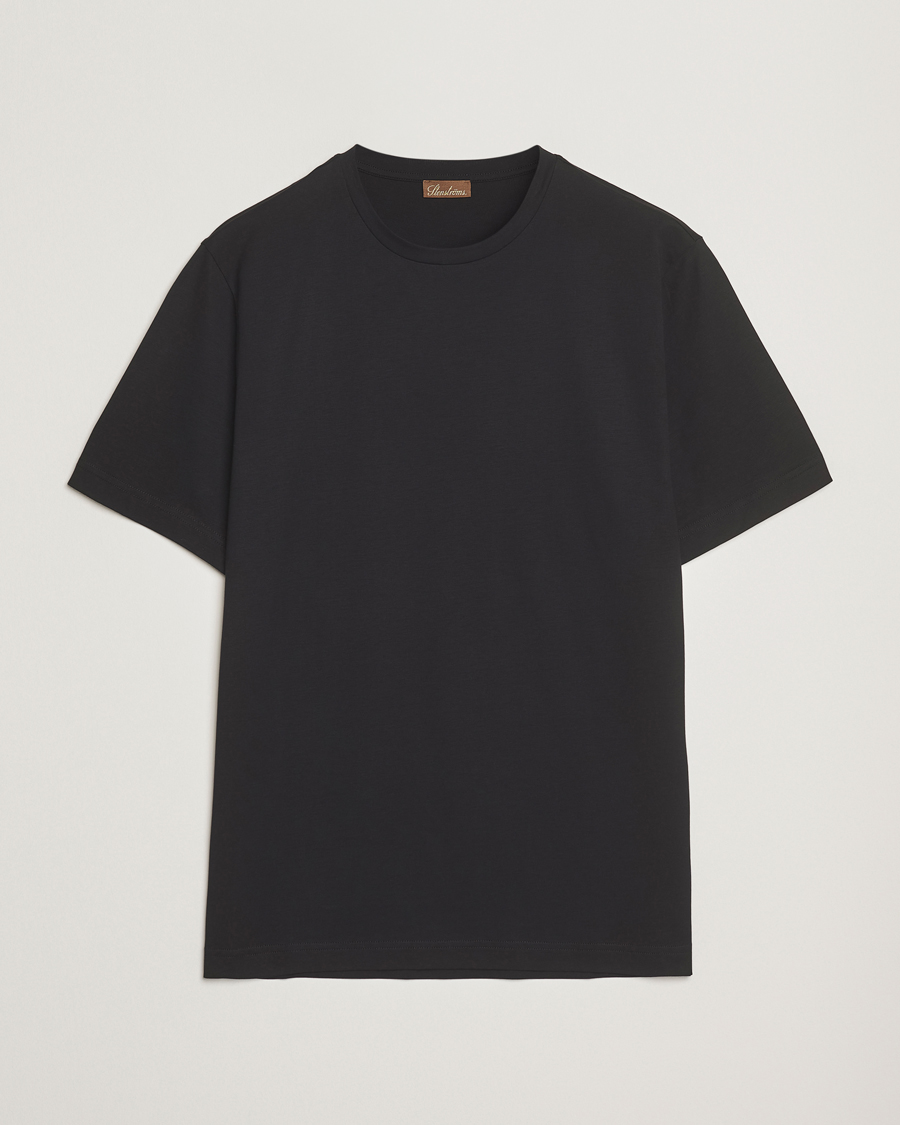 Heren | T-shirts | Stenströms | Supima Cotton T-Shirt Black
