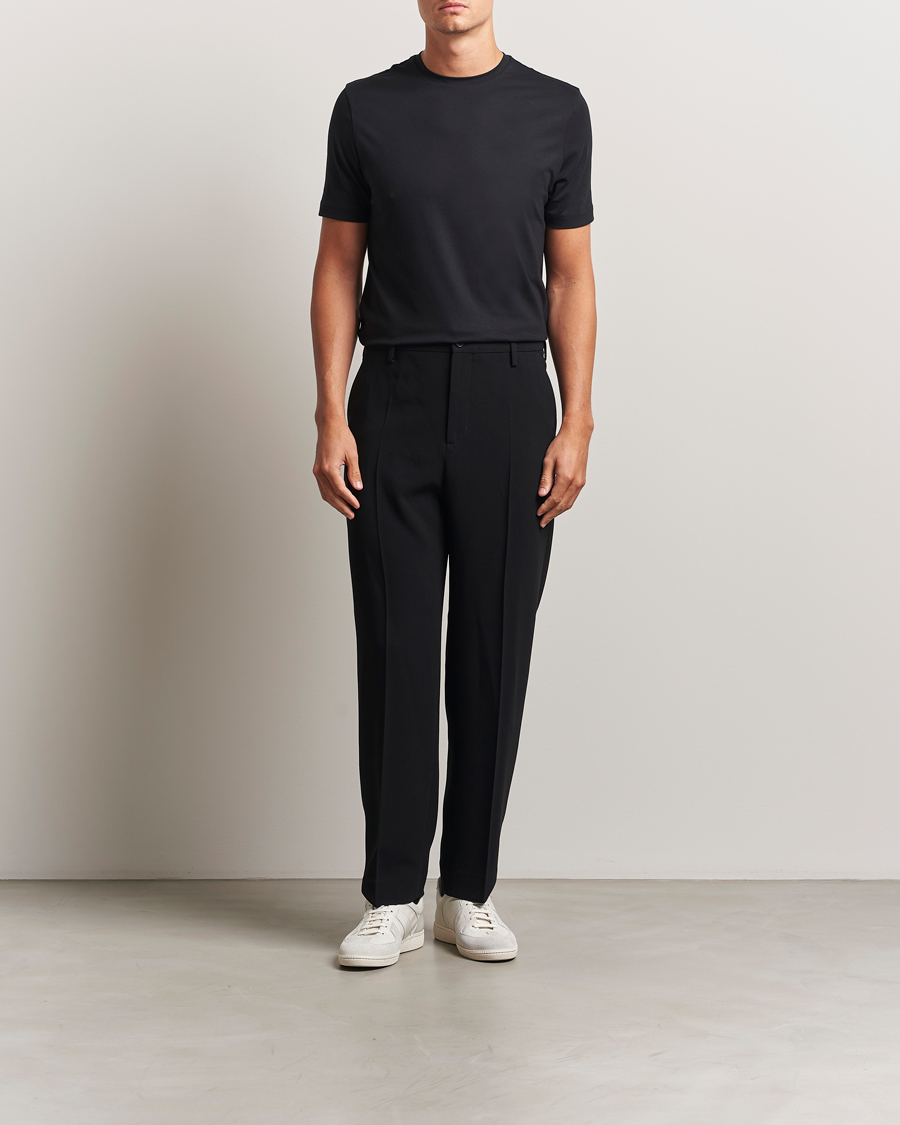 Heren | T-shirts | Stenströms | Supima Cotton T-Shirt Black