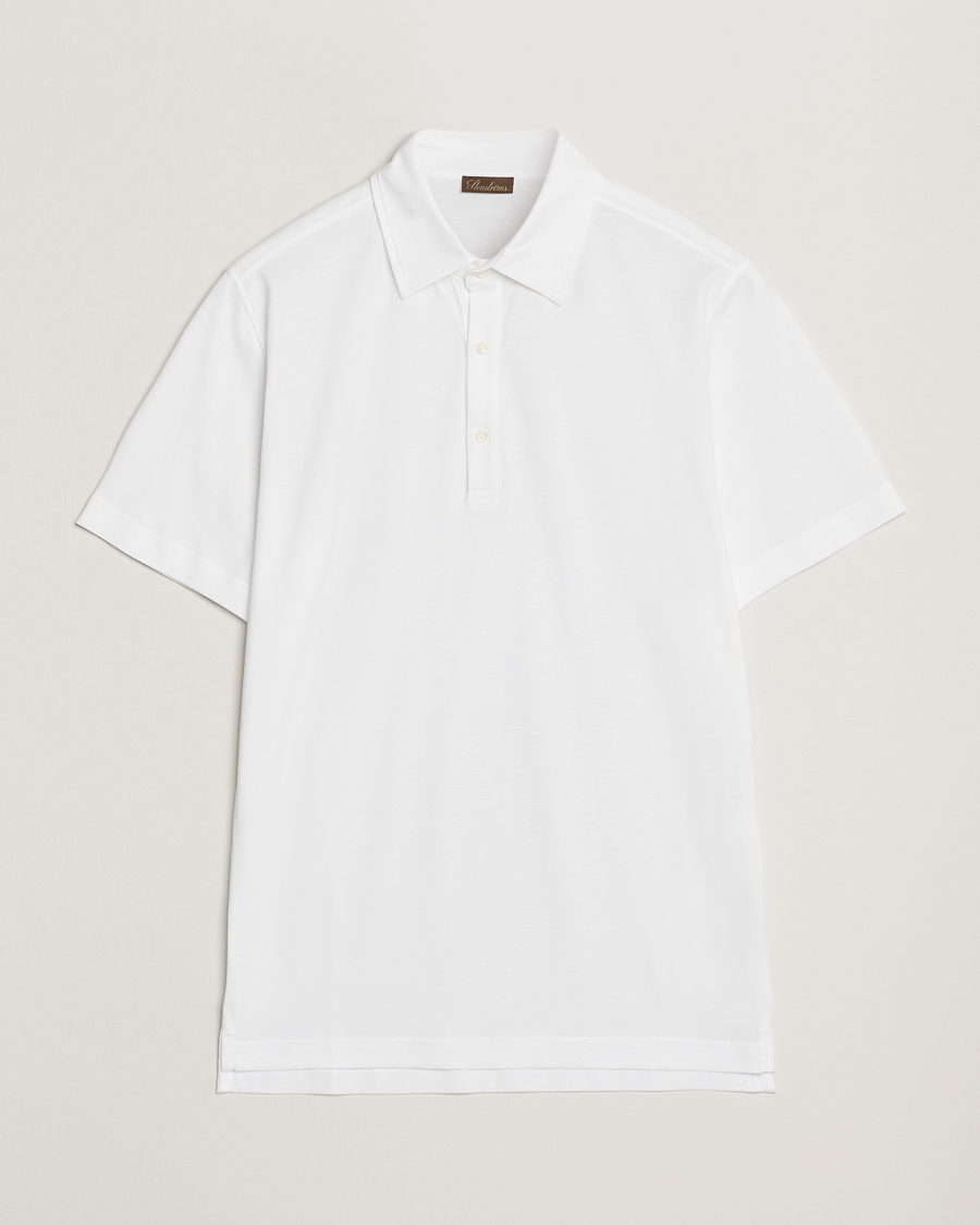 Heren | Polo's | Stenströms | Supima Cotton Polo Shirt White