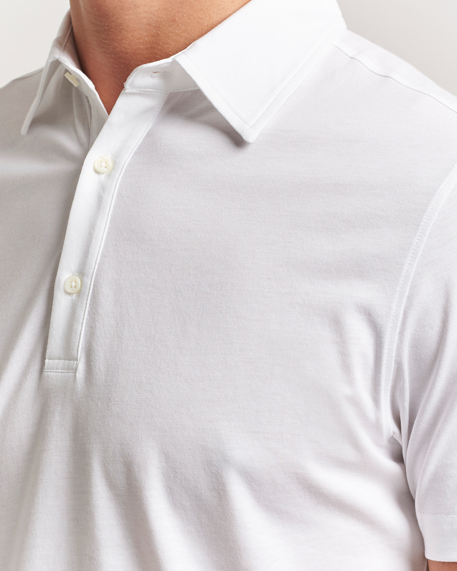 Heren | Polo's | Stenströms | Supima Cotton Polo Shirt White