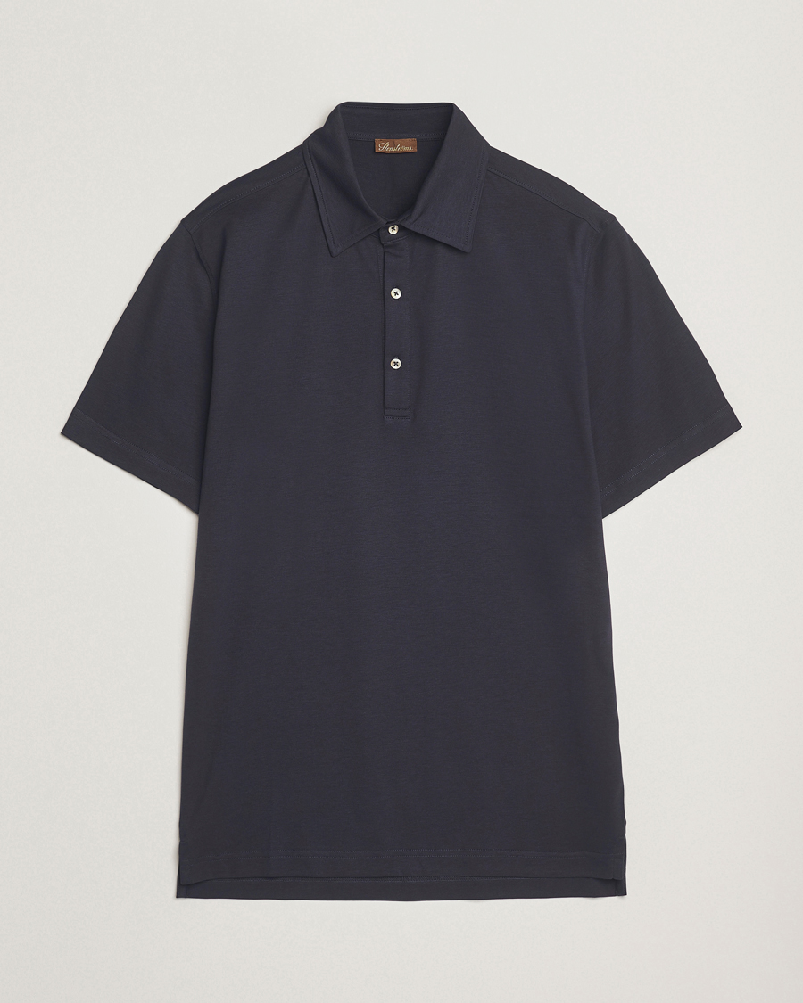 Heren | Polo's | Stenströms | Supima Cotton Polo Shirt Navy