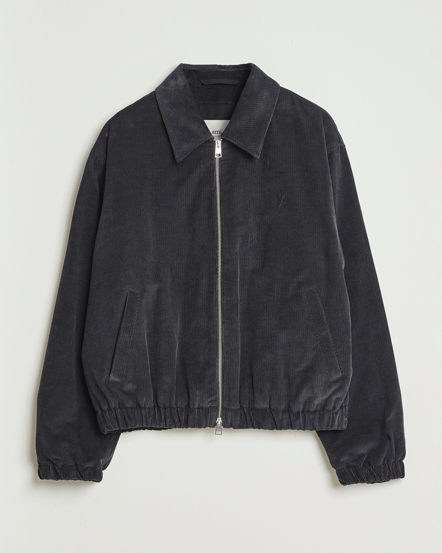 Heren | Jassen | AMI | Light Padded Fine Corduroy Jacket Anthracite