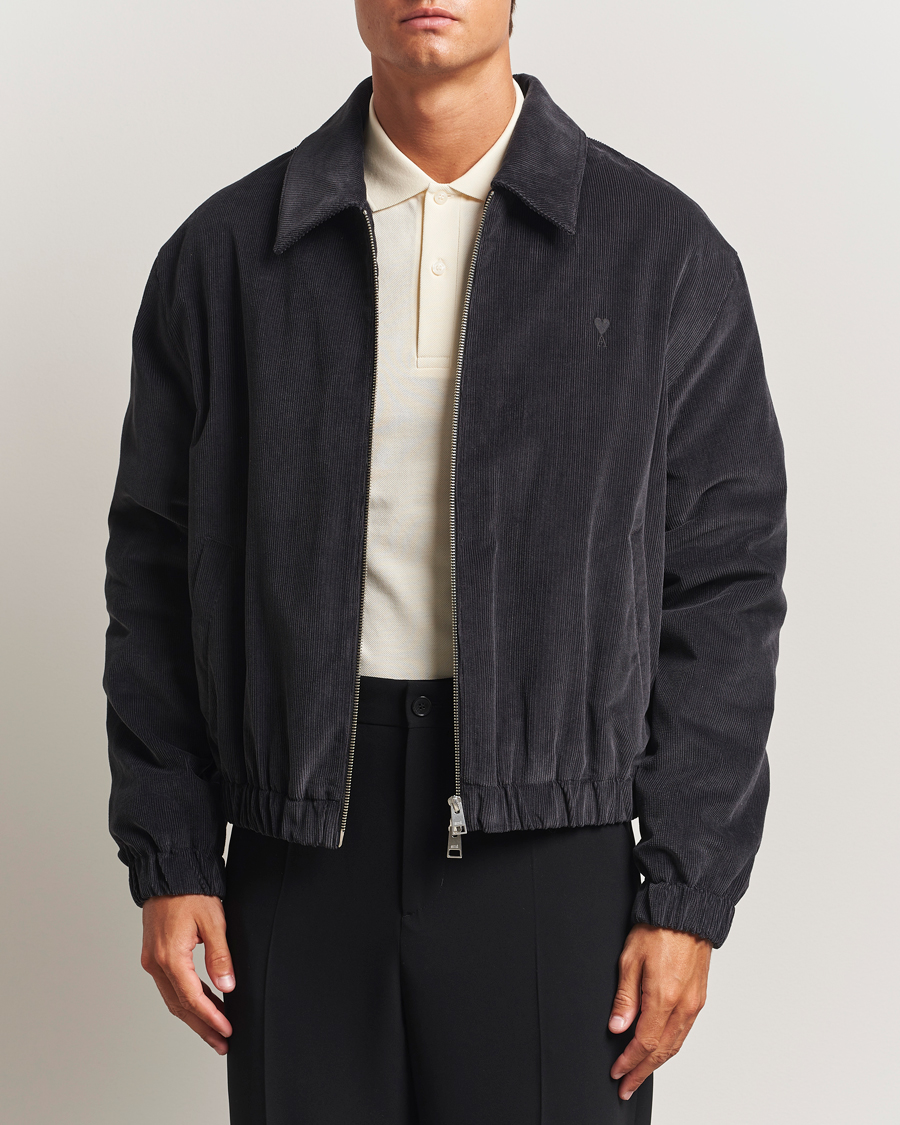 Heren | Jassen | AMI | Light Padded Fine Corduroy Jacket Anthracite