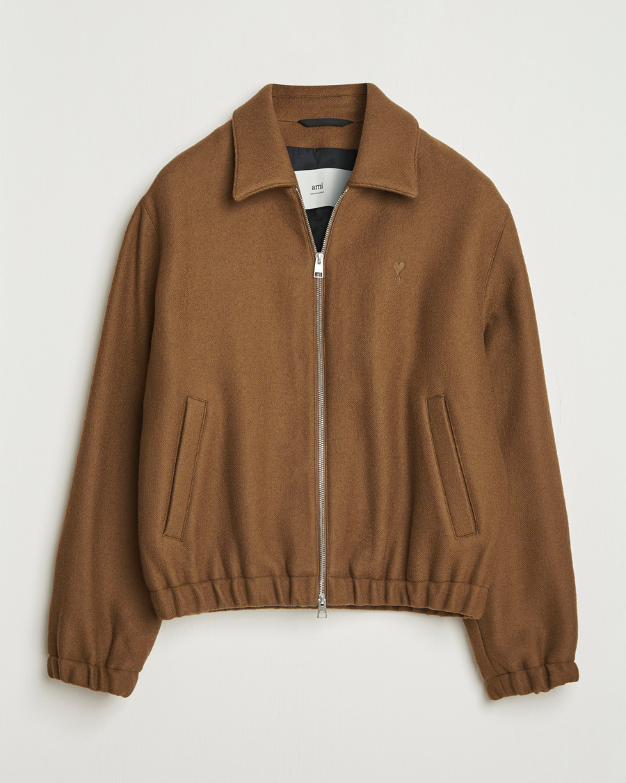 Heren | Jassen | AMI | Boiled Wool Jacket Noisette