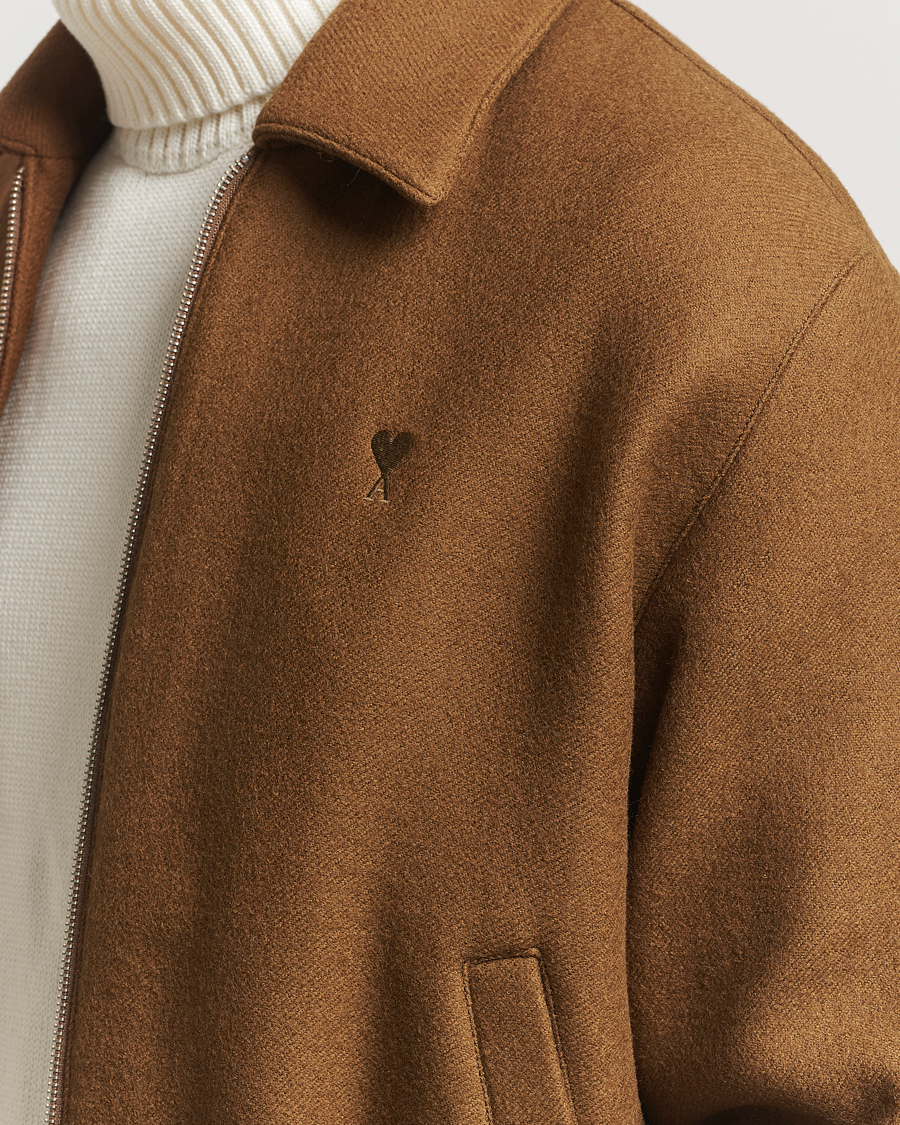 Heren | Jassen | AMI | Boiled Wool Jacket Noisette