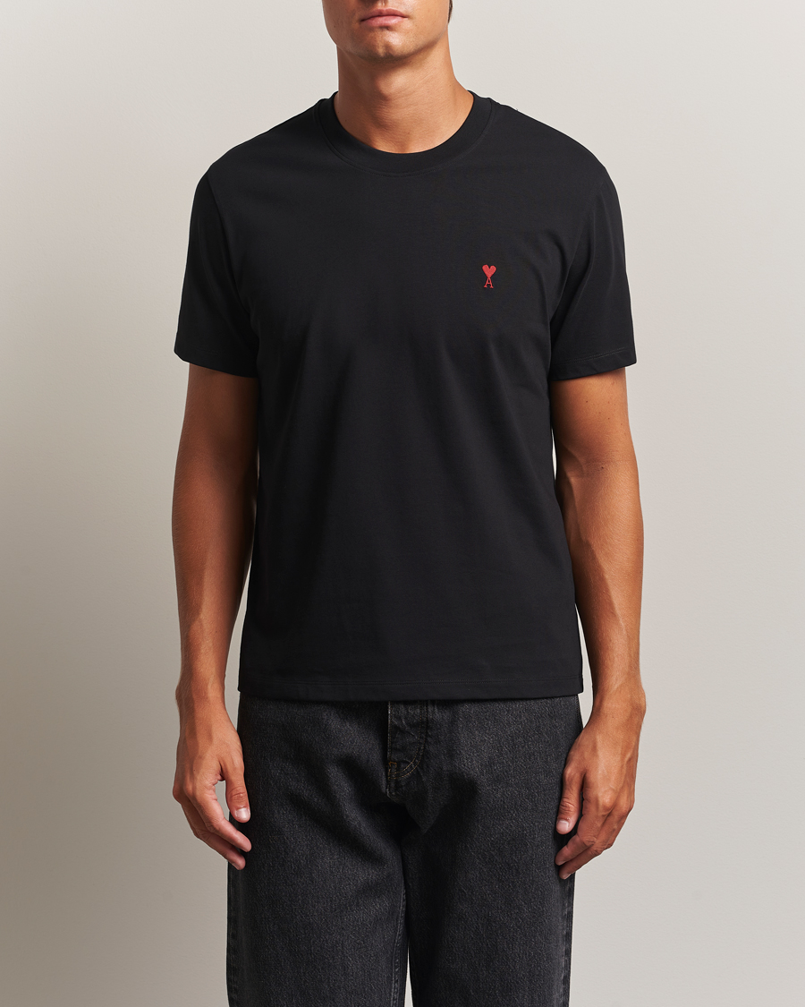 Heren | T-shirts | AMI | Heart Logo T-Shirt Black