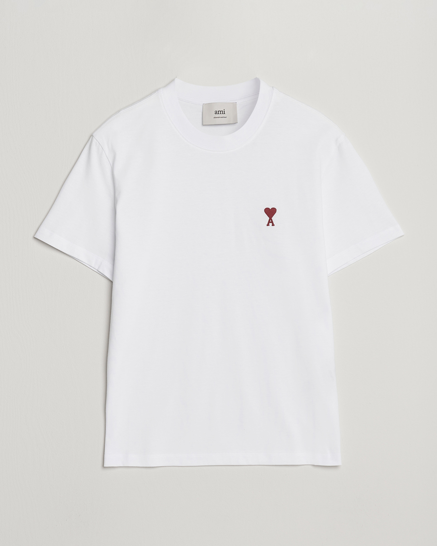 Heren | T-shirts | AMI | Heart Logo T-Shirt White
