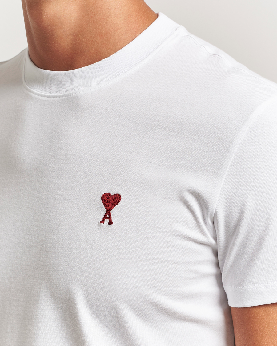 Heren | T-shirts | AMI | Heart Logo T-Shirt White