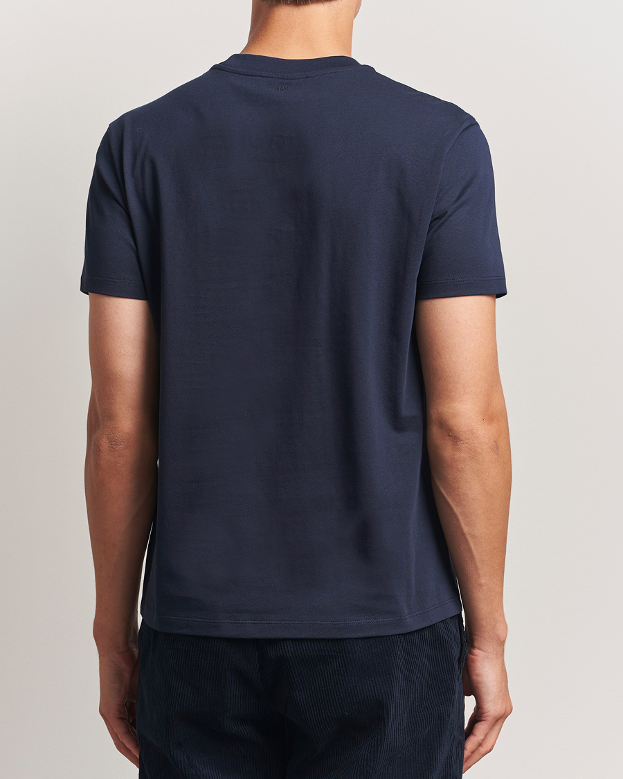 Heren | T-shirts | AMI | Heart Logo T-Shirt Night Blue