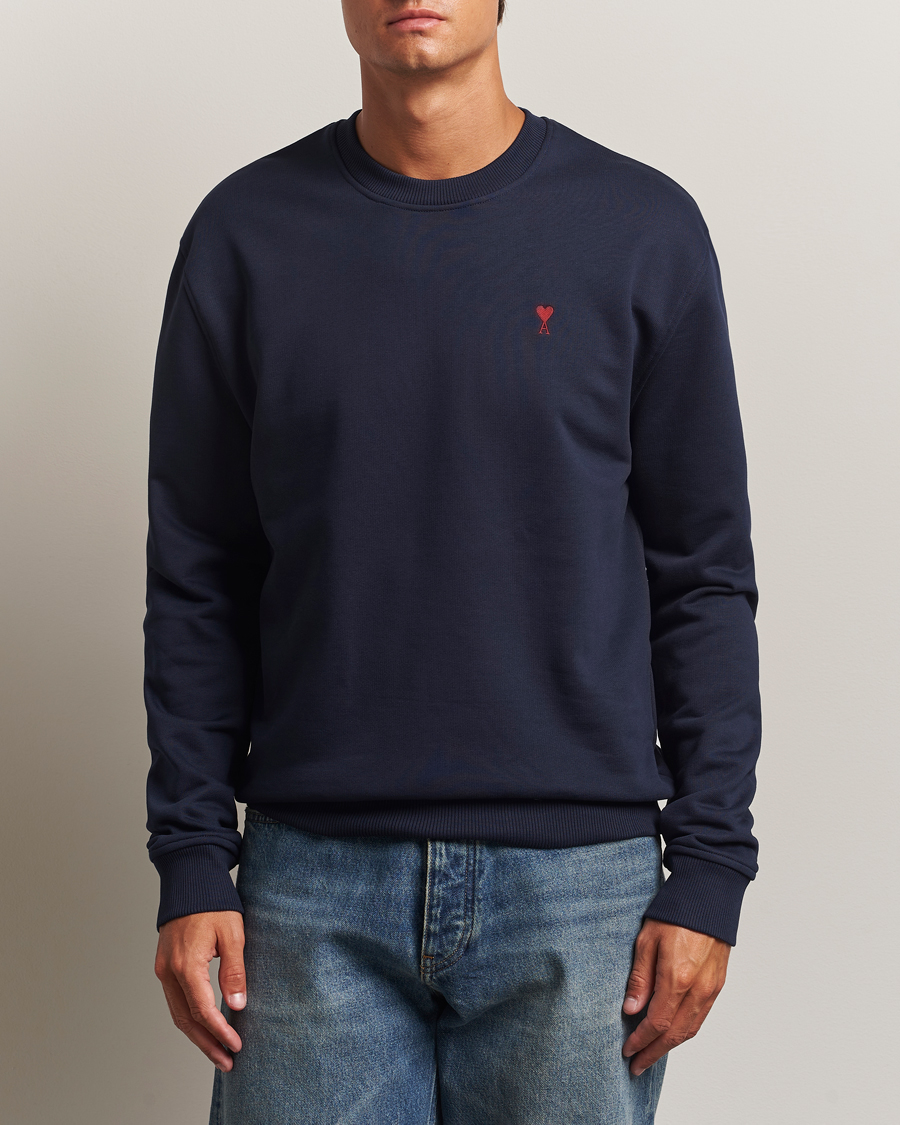Heren | Truien | AMI | Heart Logo Sweatshirt Night Blue