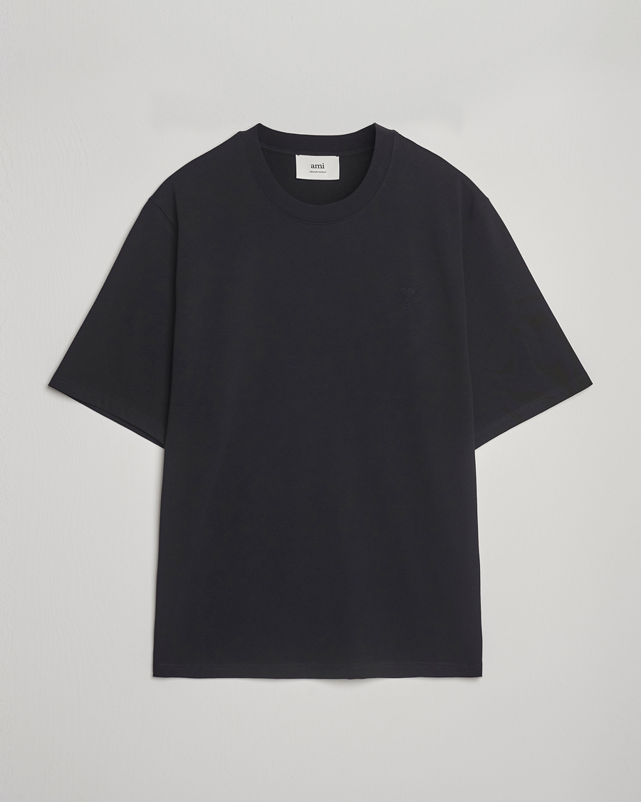 Heren | T-shirts | AMI | Tonal Heart Logo T-Shirt Black