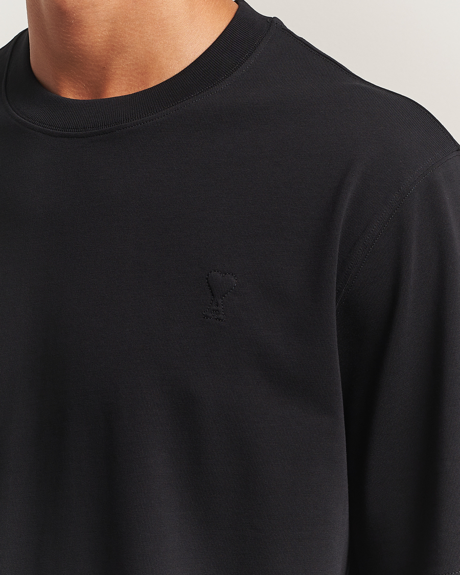 Heren | T-shirts | AMI | Tonal Heart Logo T-Shirt Black