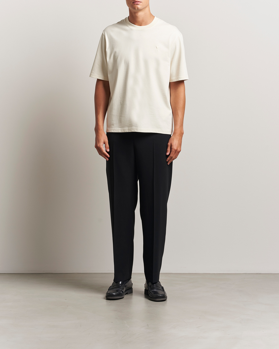 Heren | T-shirts | AMI | Tonal Heart Logo T-Shirt Ivory