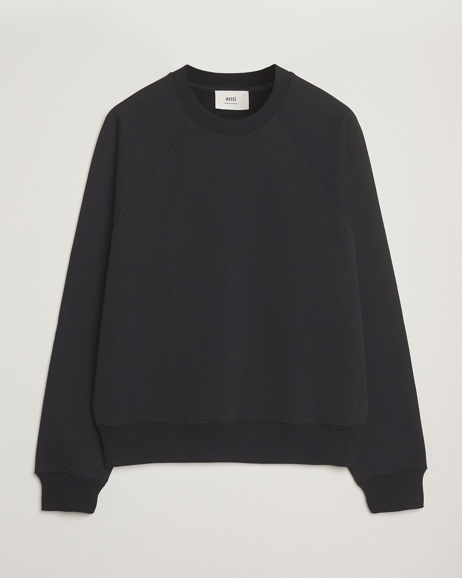Heren | Truien | AMI | Tonal Heart Logo Sweatshirt Black