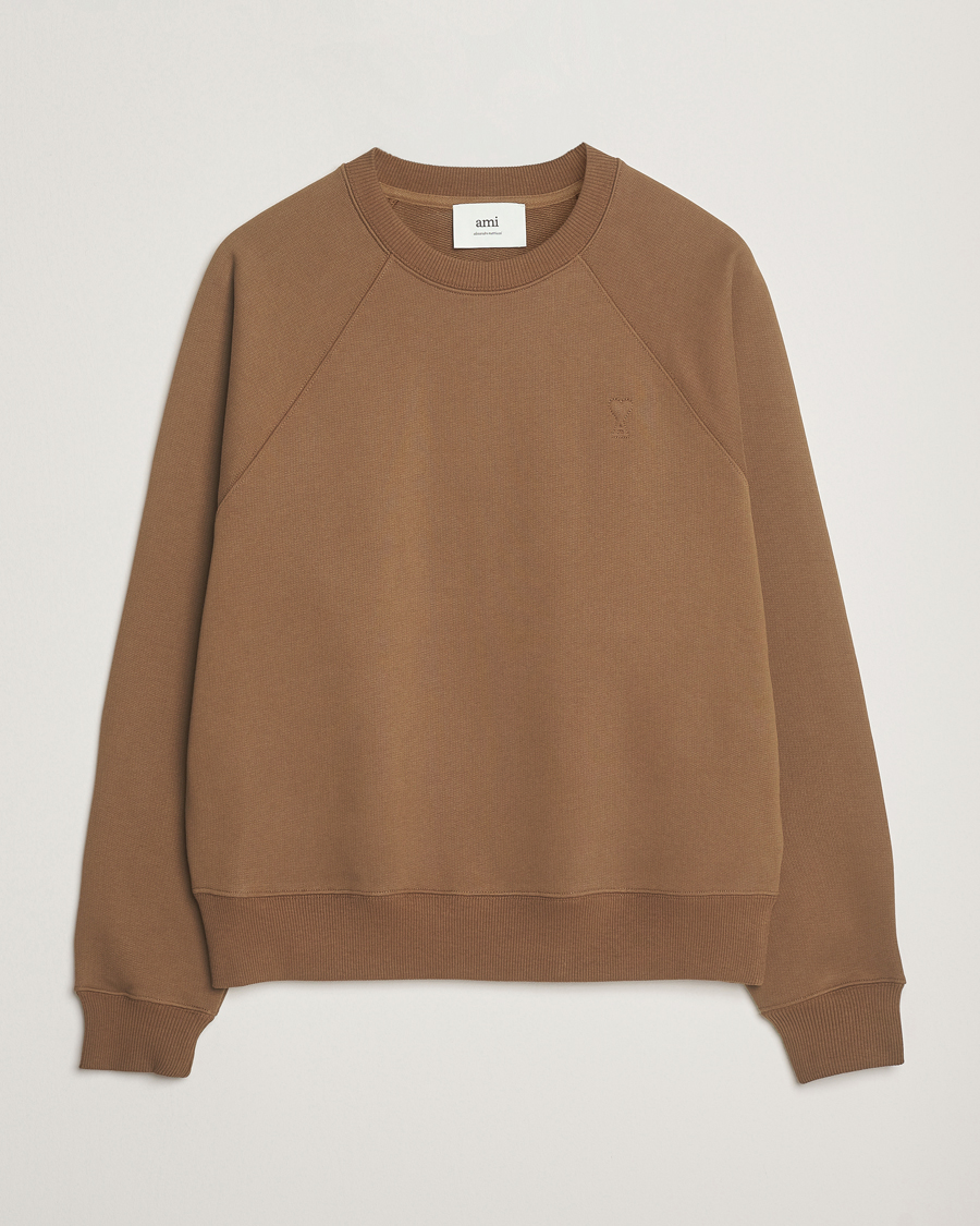 Heren | Truien | AMI | Tonal Heart Logo Sweatshirt Noisette