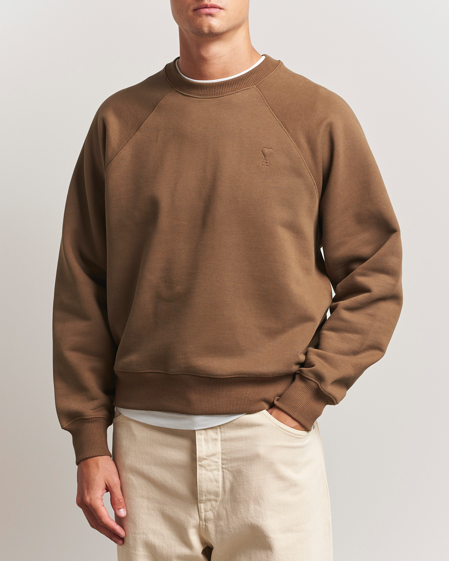 Heren | Truien | AMI | Tonal Heart Logo Sweatshirt Noisette