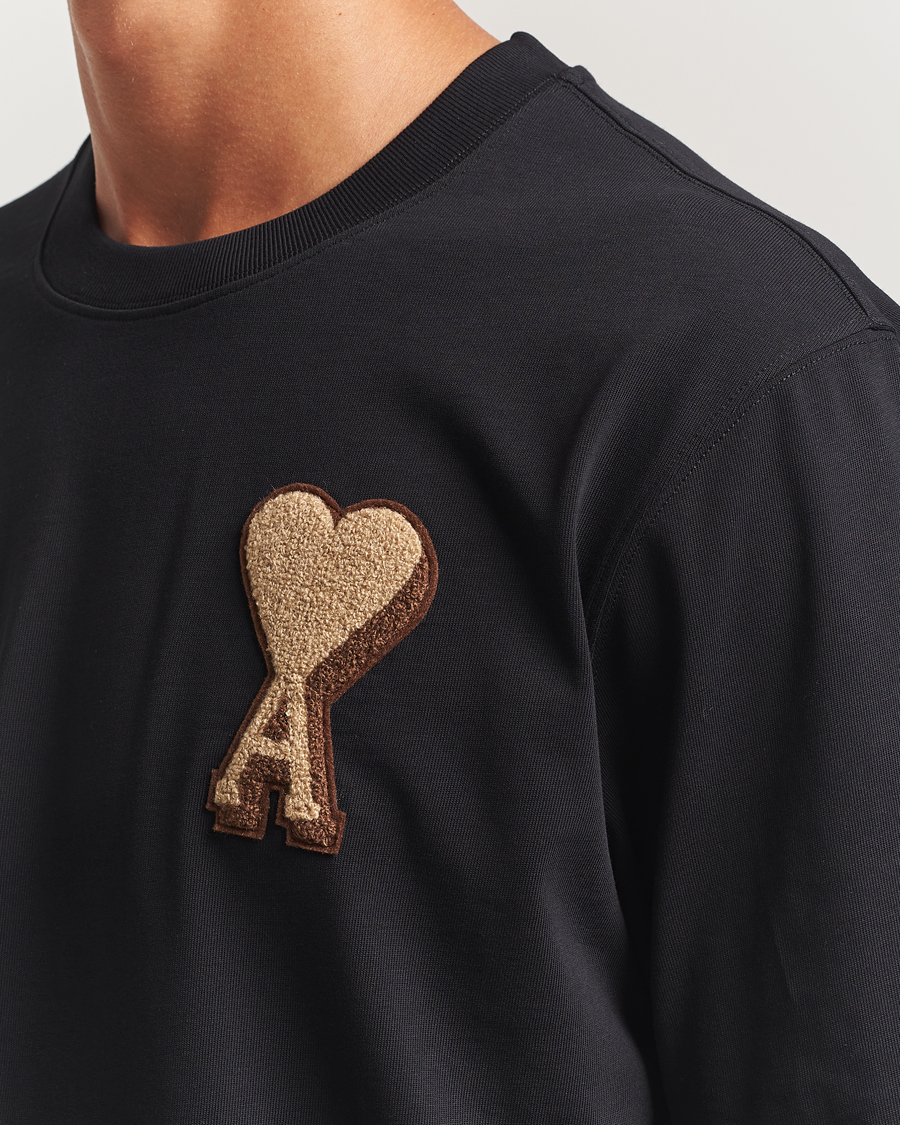 Heren | T-shirts | AMI | Patch Heart T-Shirt Black