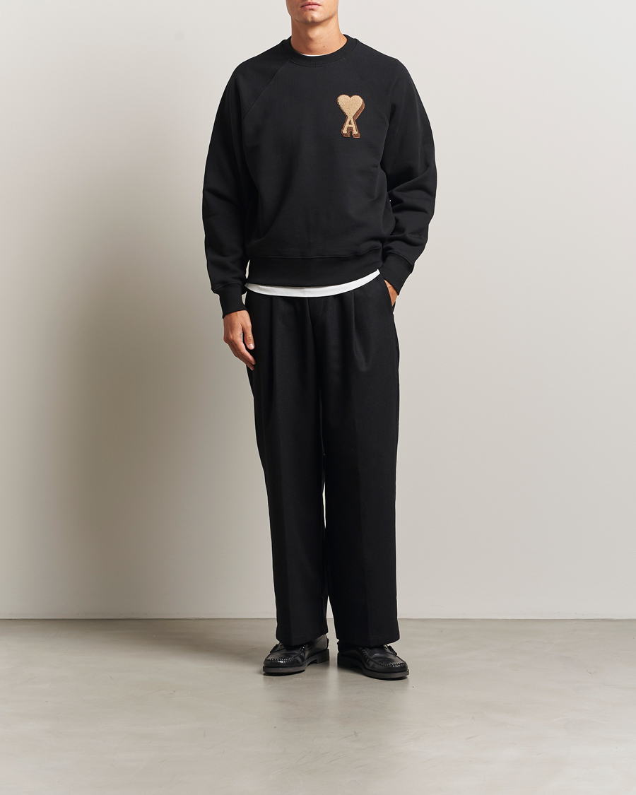 Heren | Truien | AMI | Patch Heart Sweatshirt Black