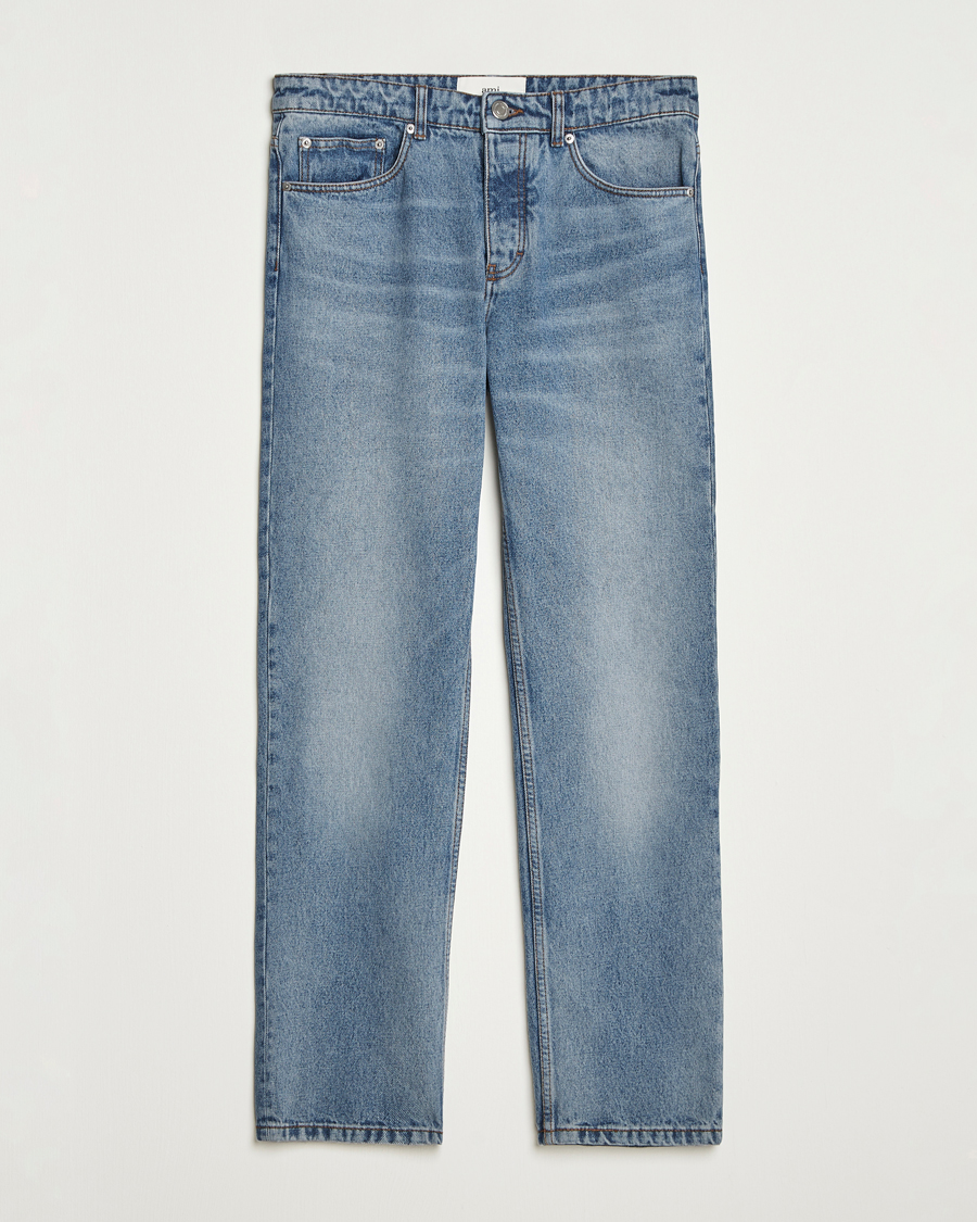 Heren | Broeken | AMI | Classic Fit Jeans Used Blue