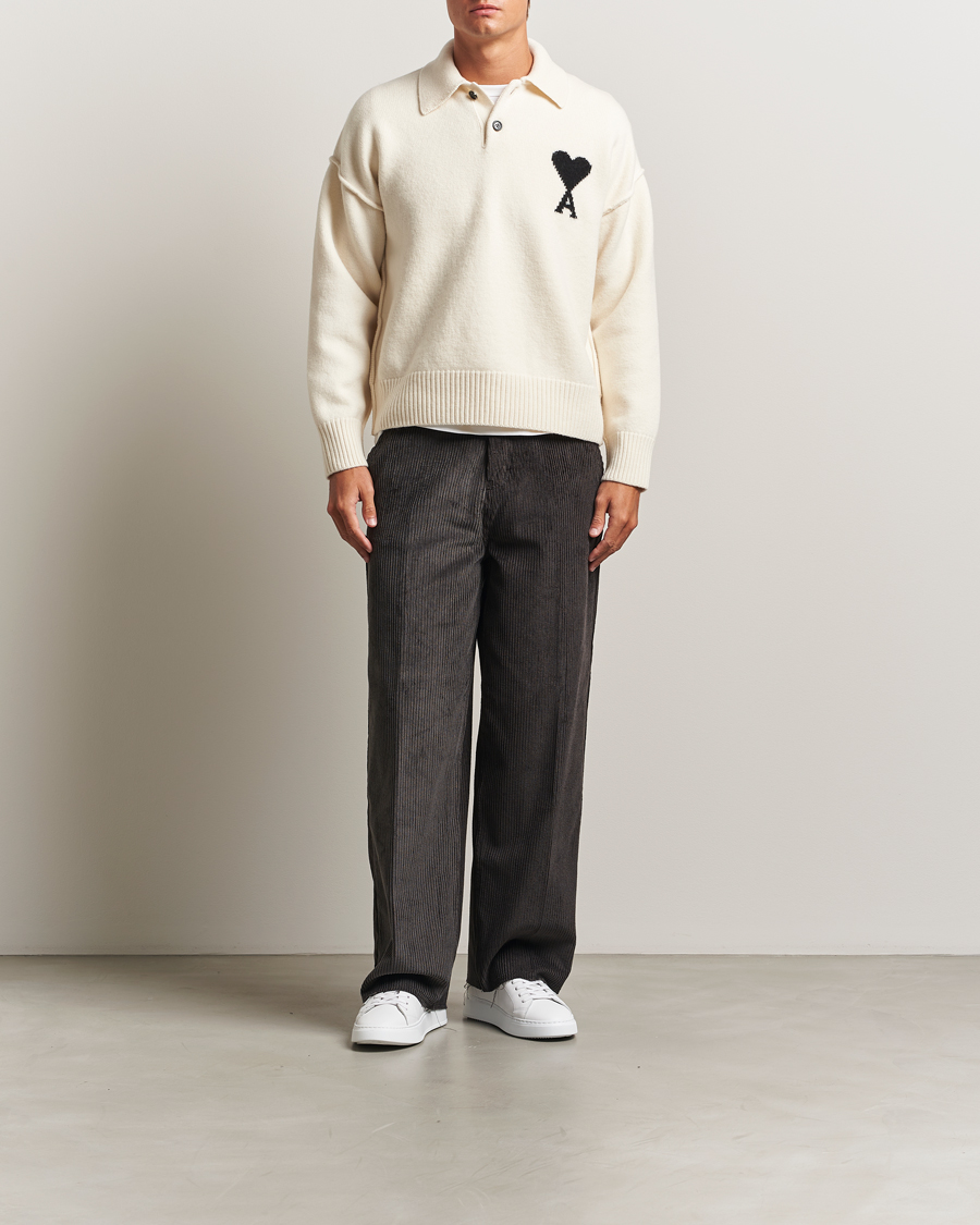 Heren | Broeken | AMI | Corduroy Trousers Anthracite
