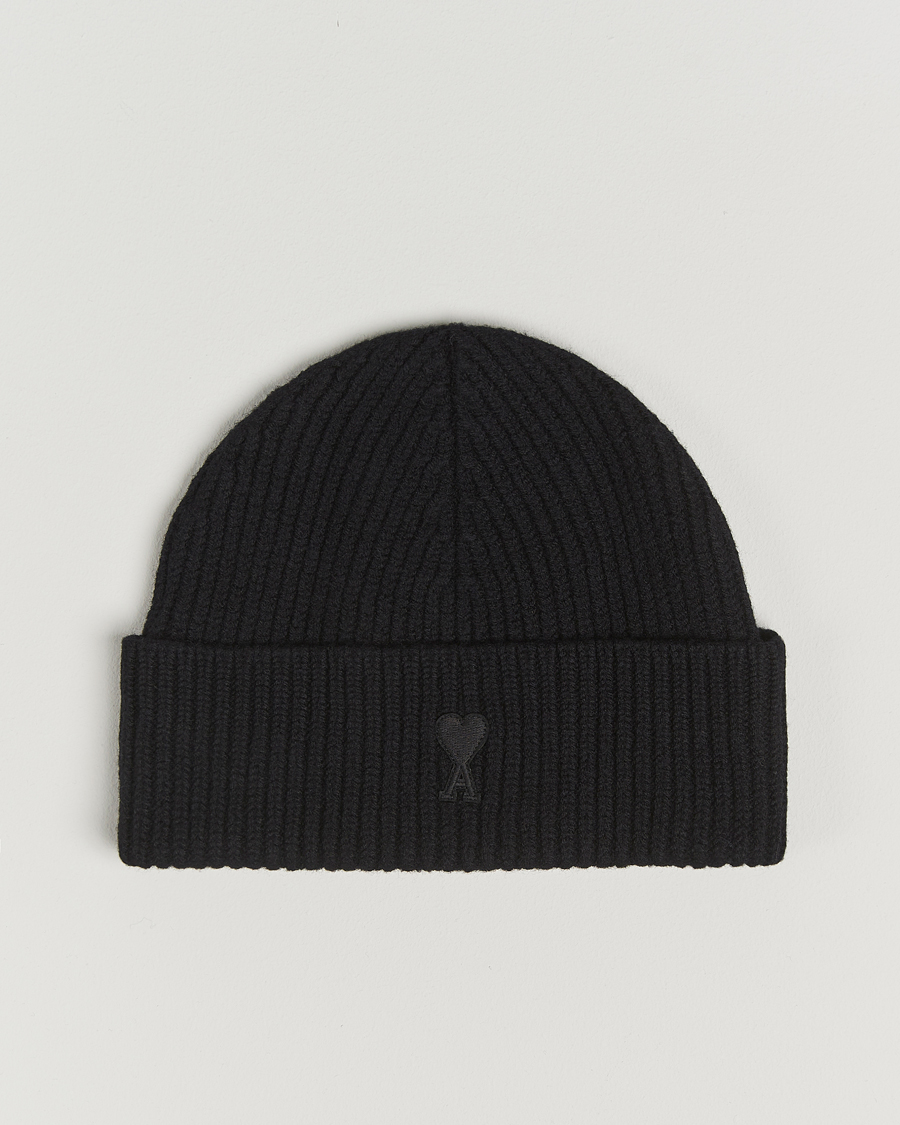 Heren | Mutsen | AMI | Heart Logo Beanie Black
