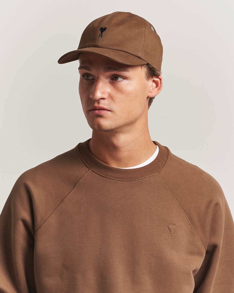 Heren | Hoeden en petten | AMI | Black Heart Logo Cap Noisette