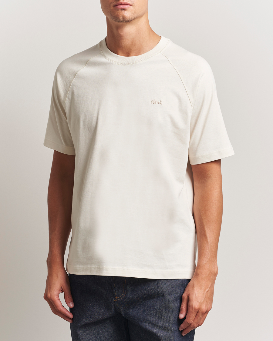 Heren | T-shirts | AMI | Signature Logo T-Shirt Ivory