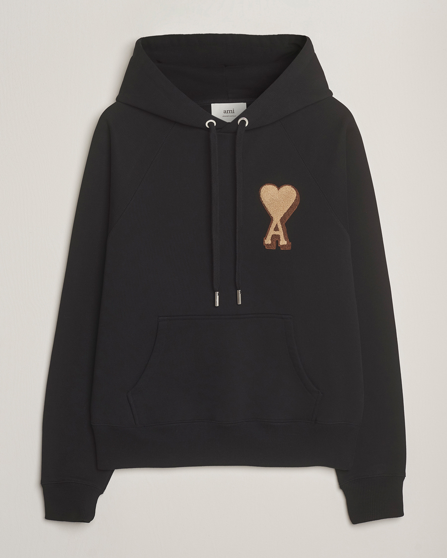 Heren | Truien | AMI | Patch Heart Hoodie Black