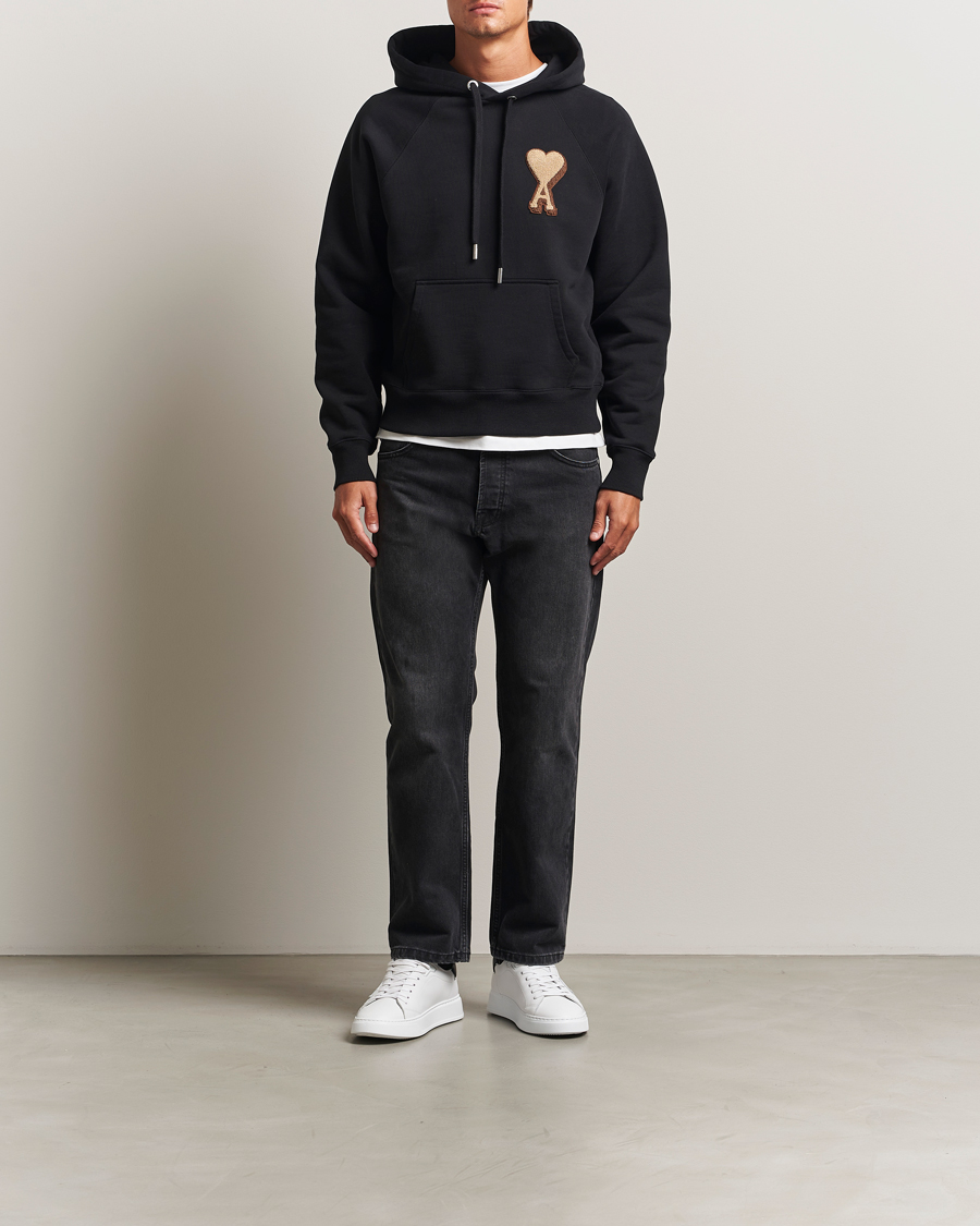 Heren | Truien | AMI | Patch Heart Hoodie Black