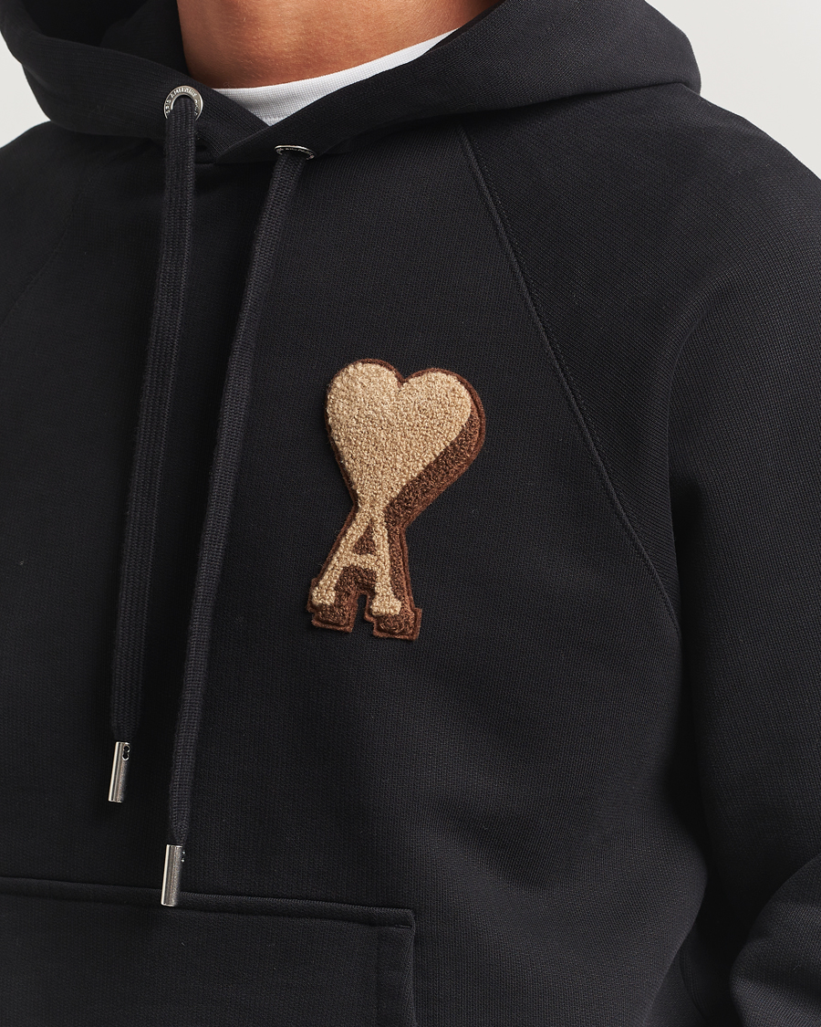Heren | Truien | AMI | Patch Heart Hoodie Black