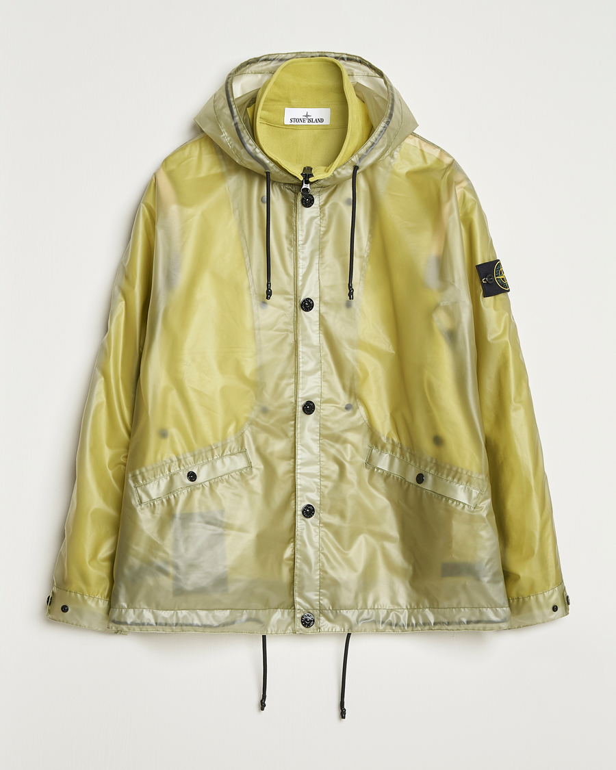 Heren | Jassen | Stone Island | Translusent Cover Moleskin Short Parka Green