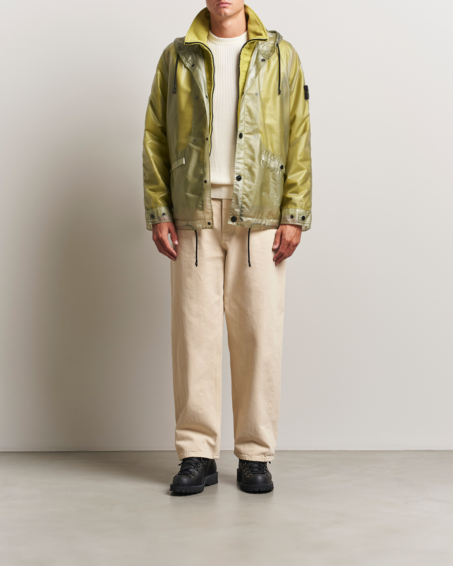 Heren | Jassen | Stone Island | Translusent Cover Moleskin Short Parka Green