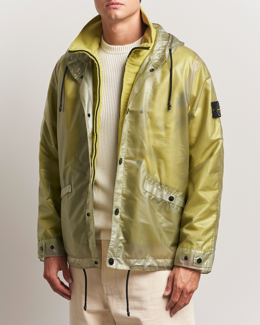 Heren | Jassen | Stone Island | Translusent Cover Moleskin Short Parka Green