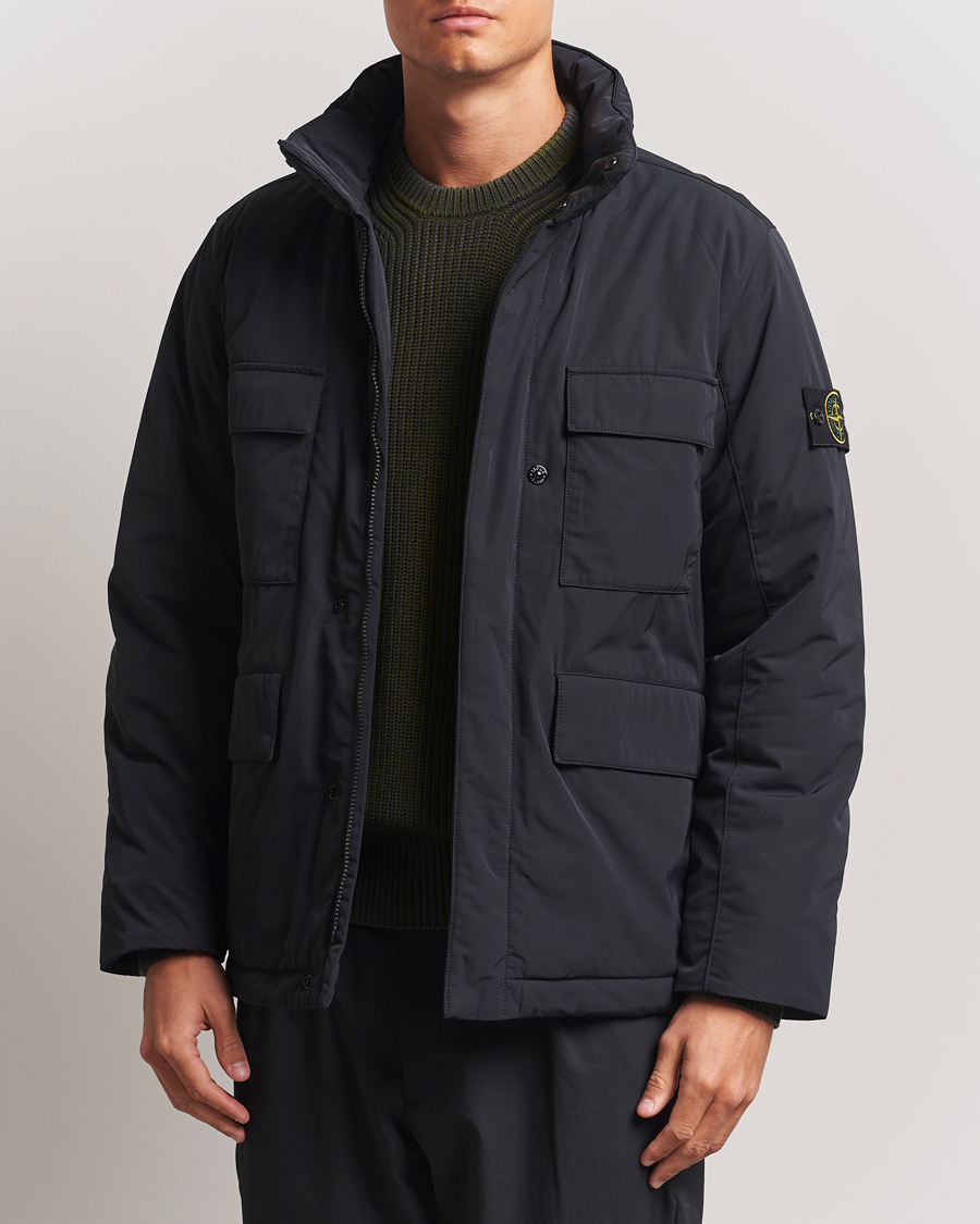 Heren | Jassen | Stone Island | Micro Twill Padded Field Jacket Black