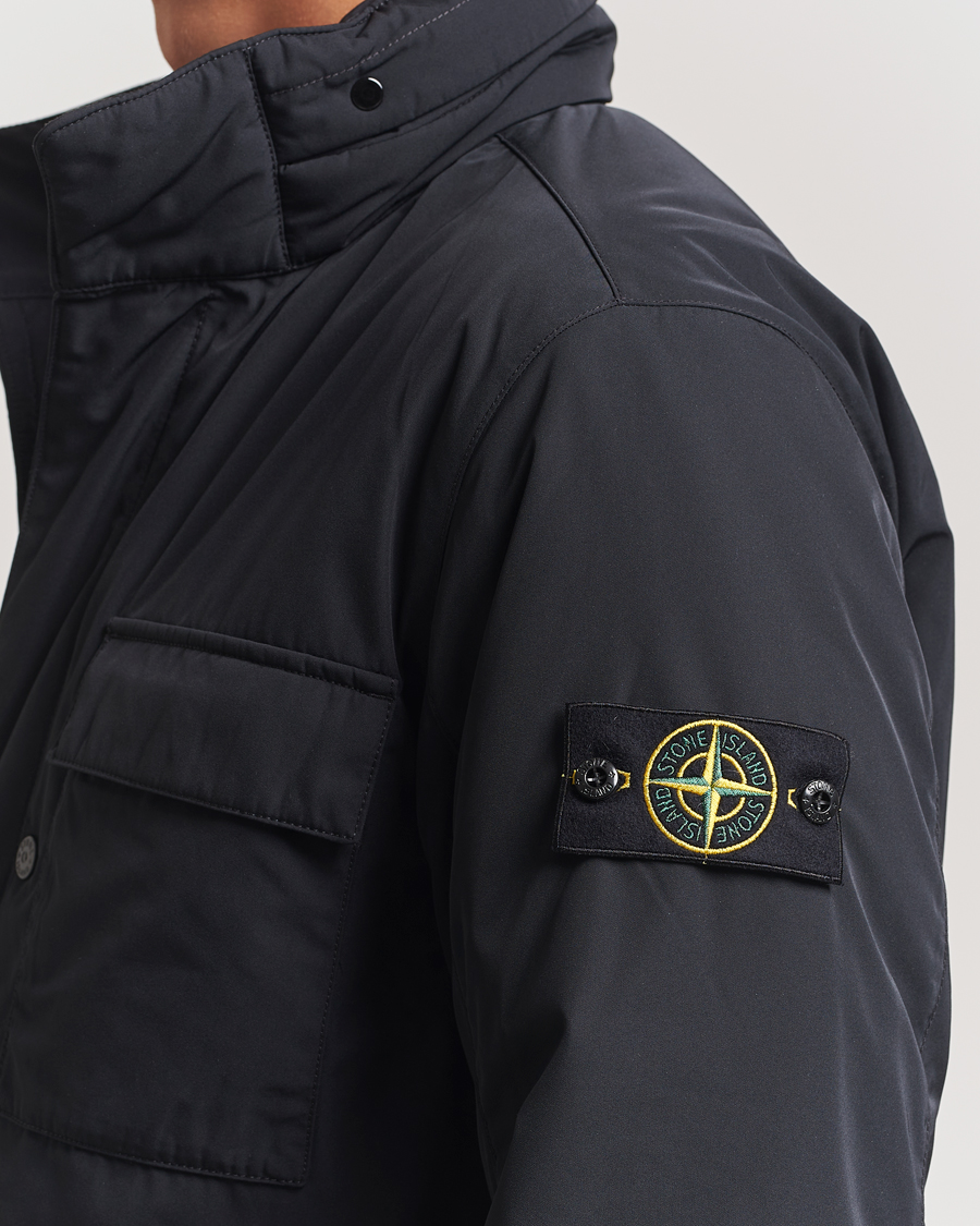 Heren | Jassen | Stone Island | Micro Twill Padded Field Jacket Black